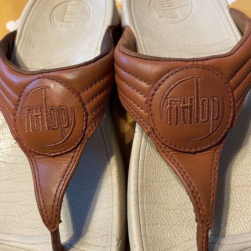 Fitflops Leather Toe-Post Sandals Birkenstock inspired - Picture 2 of 9